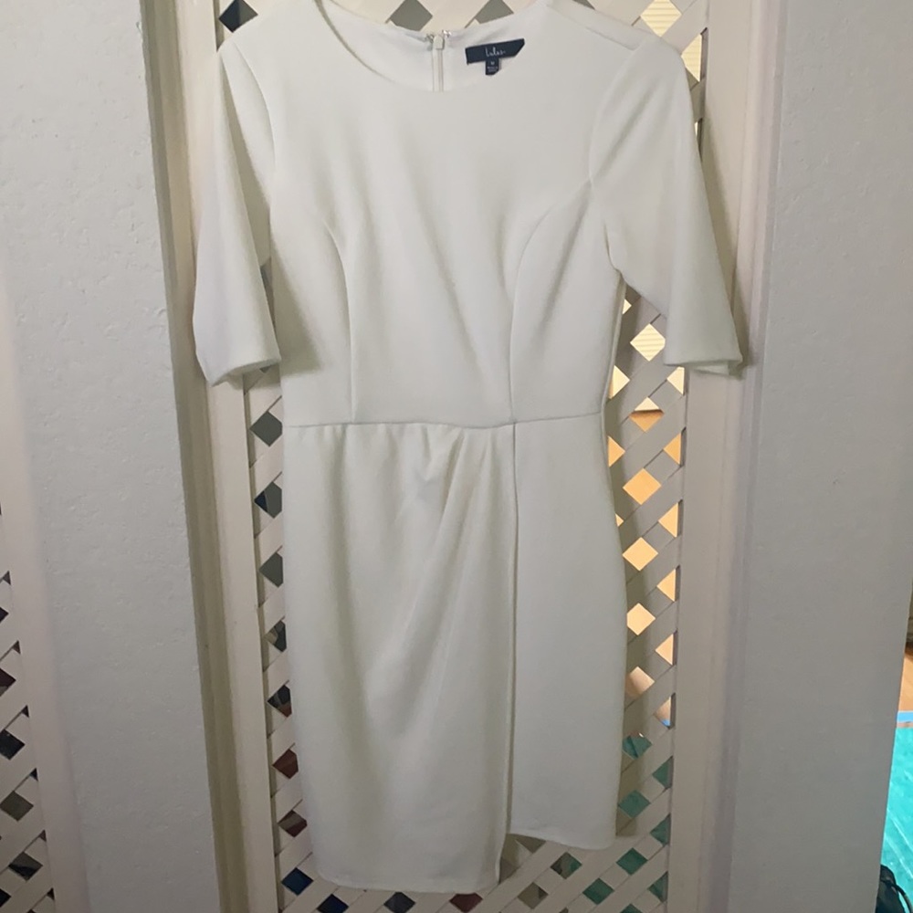 Westwood White Half Sleeve Sheath Dress